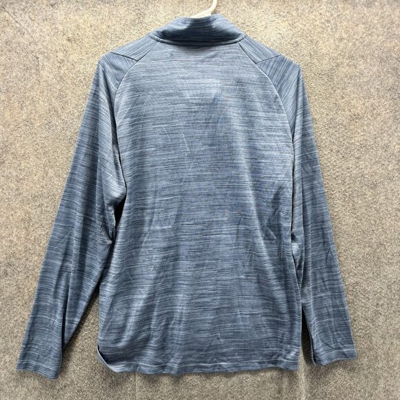 Adidas Sweatshirt Mens Large Blue Climalite Quarter Zip Pullover Athletic Golf - Picture 2 of 10